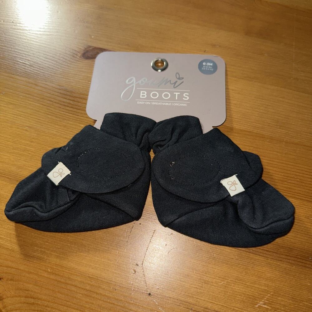 Goumi Kids Soft Stay-On Baby Boots Infant Booties 0-3M Black New warm Christmas